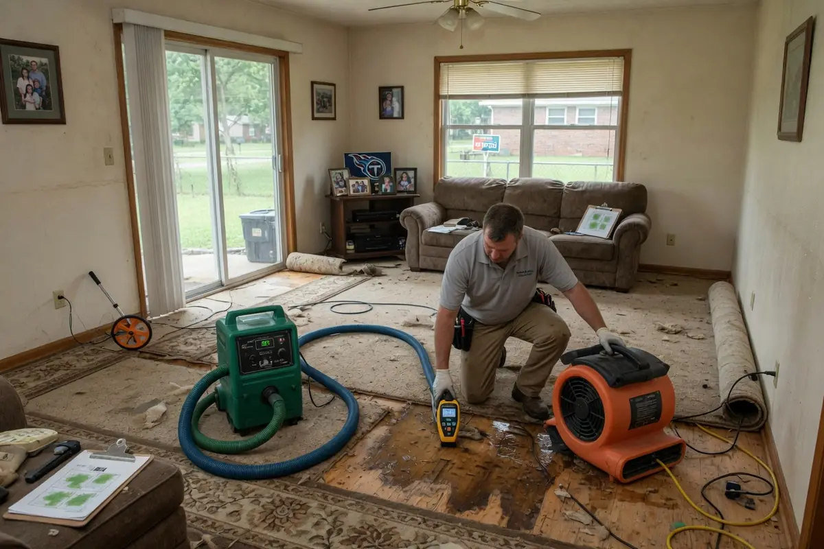 Water Damage Restoration Murfreesboro TN, LLC crew at work